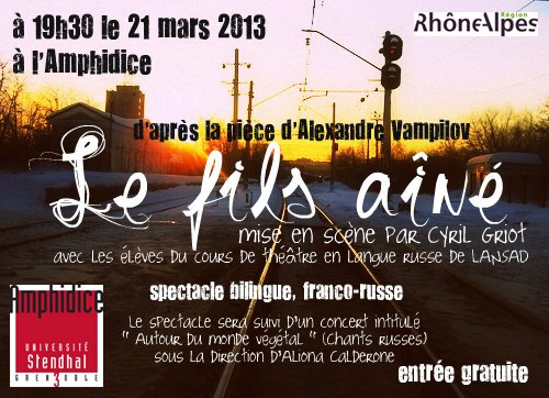 Affiche spectacle Fils aine